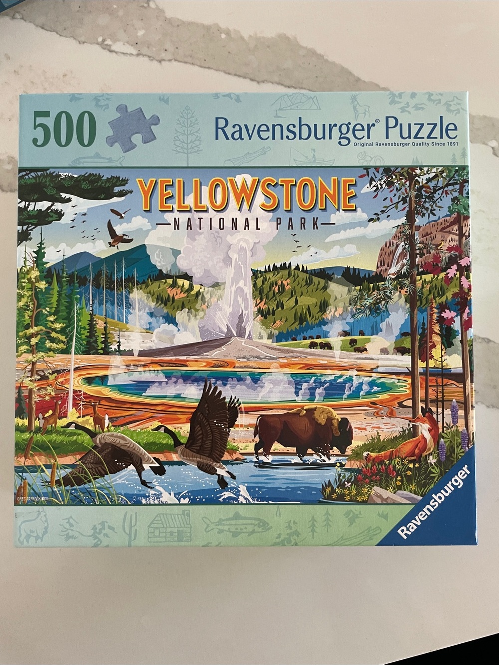 Ravensburger Yellowstone National Park Puzzle - Blue, Green, Orange